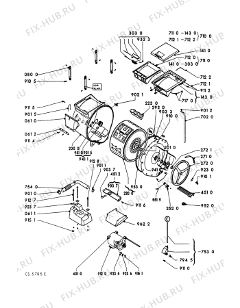 Взрыв-схема стиральной машины RADIOLA AWG 403/RA - Схема узла