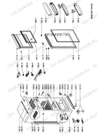 Схема №1 ARC3030 (F091979) с изображением Ручка (крючок) люка для стиральной машины Indesit C00340274