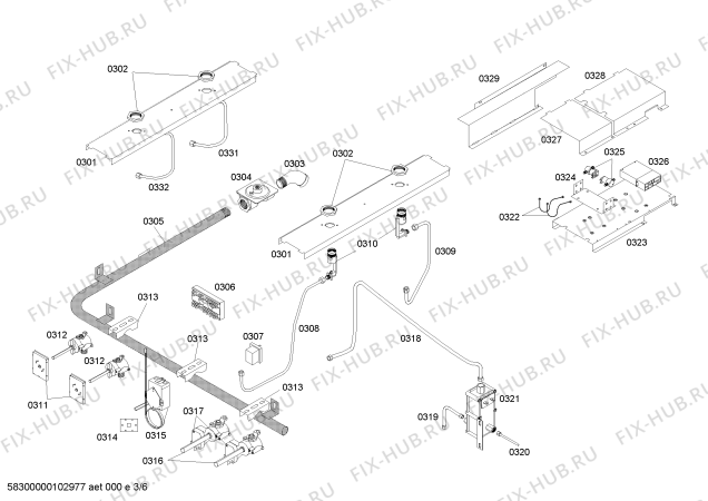 Схема №6 PRG364GLUS с изображением Скоба для плиты (духовки) Bosch 00413543