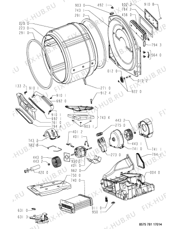 Схема №2 AWZ 7811 с изображением Обшивка для сушильной машины Whirlpool 481245215061