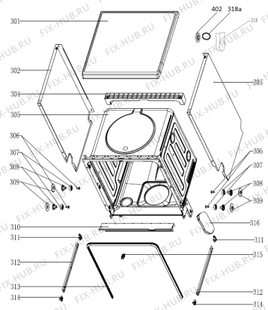 Взрыв-схема посудомоечной машины Gorenje GS62214XS (469417) - Схема узла 03