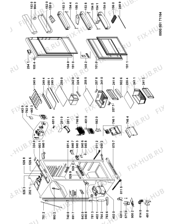 Схема №1 KRCB 6030 с изображением Покрытие для холодильника Whirlpool 480132101675