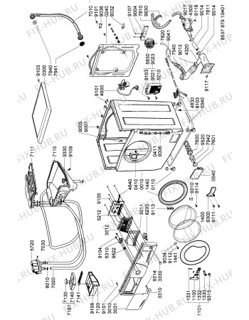 Схема №1 AWG 879-E CE с изображением Декоративная панель для стиральной машины Whirlpool 481246469194