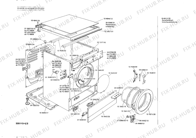 Взрыв-схема стиральной машины Constructa CV612034 - Схема узла 02