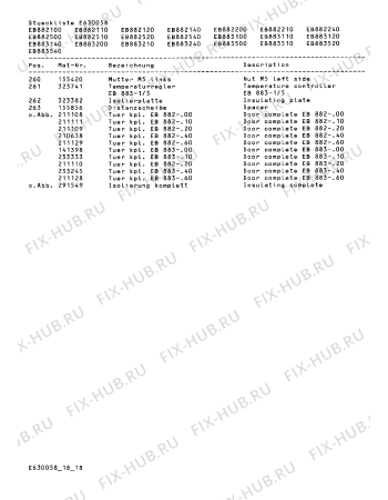 Схема №16 EE898124 с изображением Планка для электропечи Bosch 00291098