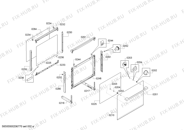 Схема №7 HET278YS0 с изображением Панель управления для плиты (духовки) Bosch 11020788