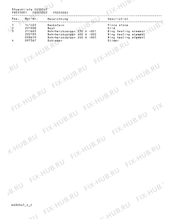 Взрыв-схема плиты (духовки) Gaggenau PS055001 - Схема узла 02