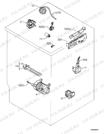 Взрыв-схема стиральной машины Zanussi ZWF1410 - Схема узла Electrical equipment 268