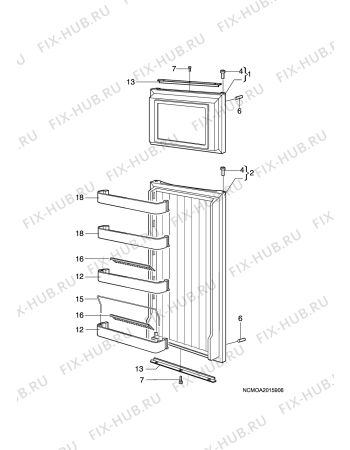 Взрыв-схема холодильника Electrolux Loisirs RM4701 - Схема узла C20 Door  A