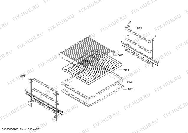 Взрыв-схема плиты (духовки) Bosch HBN331E0GB Bosch - Схема узла 06