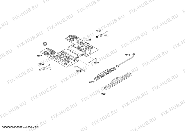 Взрыв-схема плиты (духовки) Constructa CA422350 CN.4I.60.BAS.BR.X.Bas - Схема узла 02