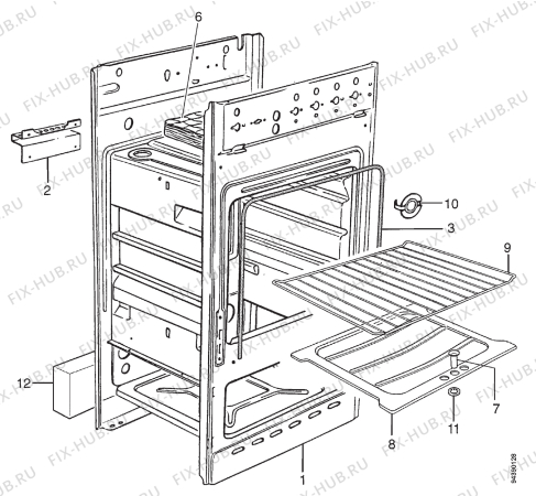 Взрыв-схема комплектующей Zanussi ZC4400W3 - Схема узла Section 6