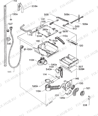 Взрыв-схема стиральной машины Electrolux WH1174 - Схема узла Hydraulic System 272