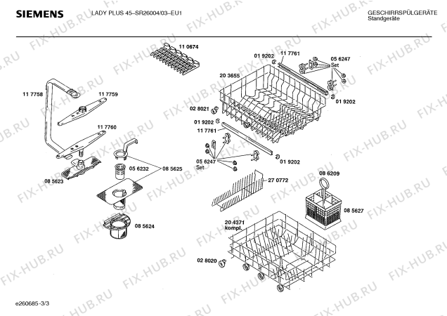 Схема №3 SR26004 с изображением Плита Siemens 00271193