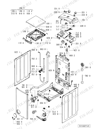 Схема №2 AWV 556/M с изображением Декоративная панель для стиралки Whirlpool 481245210793