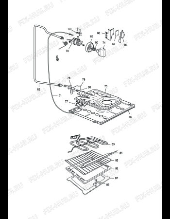 Взрыв-схема плиты (духовки) DELONGHI EGGX854 - Схема узла 4