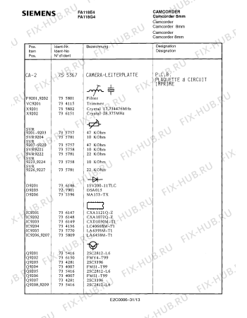 Схема №25 FA118G4 с изображением Сервисная инструкция для видеоаппаратуры Siemens 00535302
