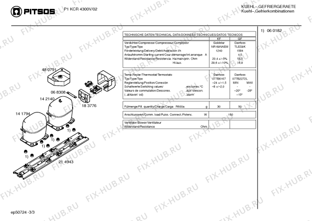 Схема №2 P1KCR4600V с изображением Панель управления для холодильника Bosch 00215065