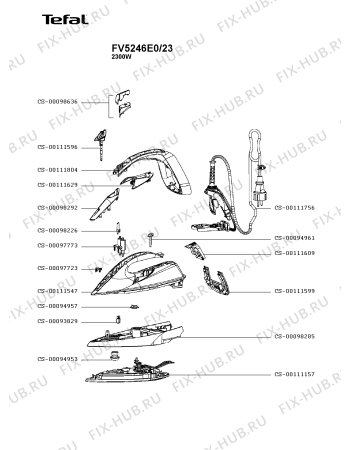 Схема №1 FV5246E7/23 с изображением Кабель для утюга (парогенератора) Tefal CS-00111756