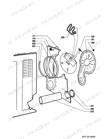 Схема №2 AWG 255 с изображением Клавиша для сушильной машины Whirlpool 481241029162