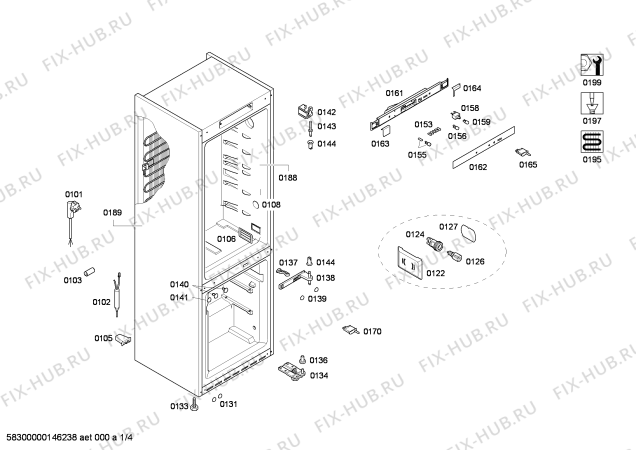 Схема №4 KGN36X15 с изображением Дверь для холодильной камеры Bosch 00247144