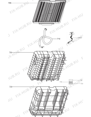 Схема №9 DEDW645W с изображением Микромодуль для посудомоечной машины DELONGHI DAU1590990