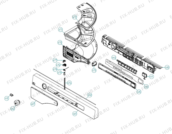 Взрыв-схема стиральной машины Asko W68872 EU   -White (170956, WM70.2) - Схема узла 04