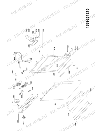 Схема №2 ADL 952 WH с изображением Панель для посудомойки Whirlpool 481290502243
