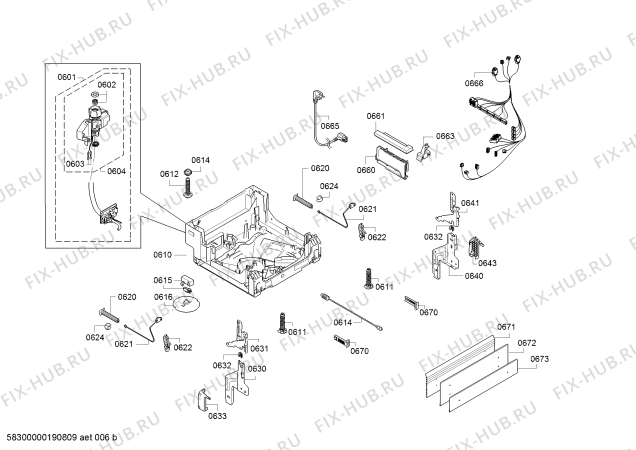 Взрыв-схема посудомоечной машины Bosch SPU65T75EU Super Silence - Схема узла 05