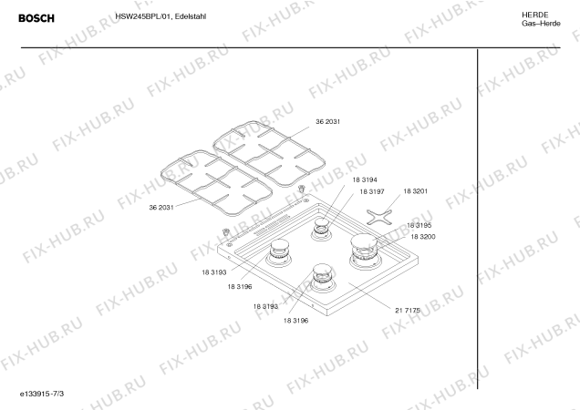 Схема №6 HSW245BPL Bosch с изображением Часы для духового шкафа Bosch 00481324