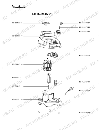 Схема №3 LM25924A/700 с изображением Емкость для электромиксера Moulinex MS-5A04704