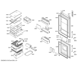 Схема №4 KGN36A91 с изображением Дверь морозильной камеры для холодильной камеры Bosch 00478043