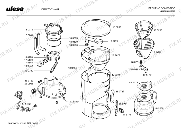 Схема №1 CG7270 с изображением Ручка для тостера (фритюрницы) Bosch 00497373