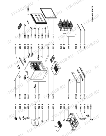 Схема №1 AFB824A (F090657) с изображением Наставление для холодильной камеры Indesit C00346716