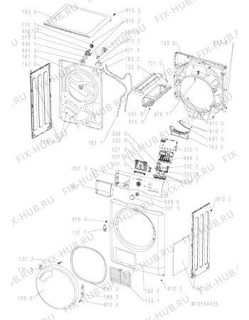 Схема №2 PWC 2716A с изображением Модуль (плата) для стиральной машины Whirlpool 481010552175