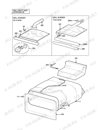 Взрыв-схема плиты (духовки) Parkinson Cowan SIG305CL2 - Схема узла H10 Grill cavity assy