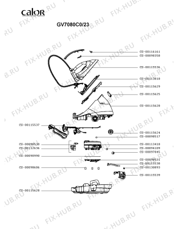 Схема №1 GV7080C1/23 с изображением Вентиль для утюга (парогенератора) Tefal CS-00115625