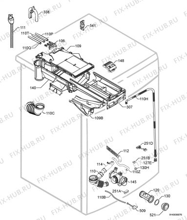 Взрыв-схема стиральной машины Aeg Electrolux L72900 - Схема узла Hydraulic System 272