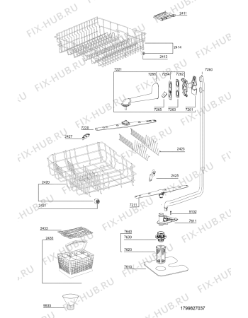 Схема №2 ADP 647 WH с изображением Электропитание для посудомоечной машины Whirlpool 481232128473