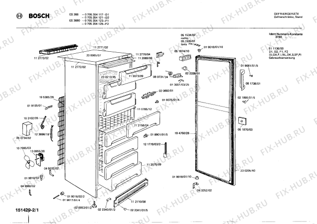 Схема №2 0705204074 GSS210 с изображением Заглушка для холодильника Bosch 00022341