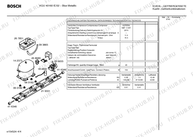 Схема №3 KGU40160IE с изображением Панель управления для холодильной камеры Bosch 00218617