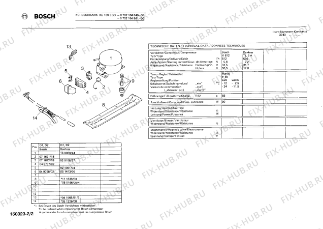 Взрыв-схема холодильника Bosch 0702164841 KS160EGD - Схема узла 02