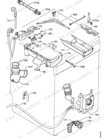 Взрыв-схема стиральной машины Electrolux EW521F - Схема узла Hydraulic System 272