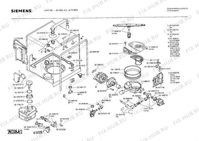 Схема №5 SN4300 с изображением Терморегулятор для посудомойки Siemens 00082460