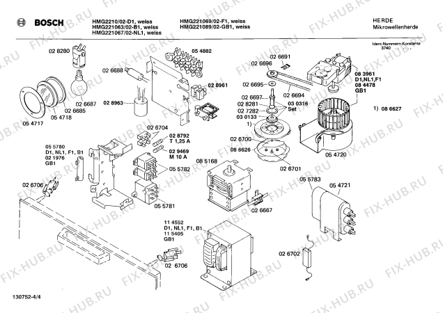 Схема №4 0750491148 HMG2210 с изображением Передняя панель для микроволновки Bosch 00085174