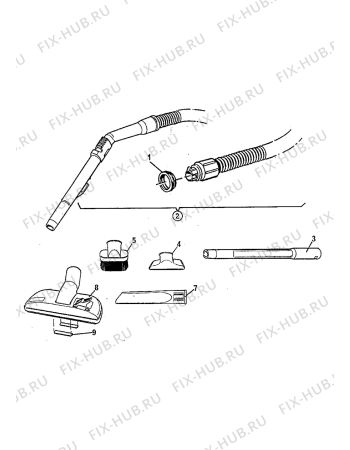 Взрыв-схема пылесоса Zanussi AZ1100 - Схема узла Accessories