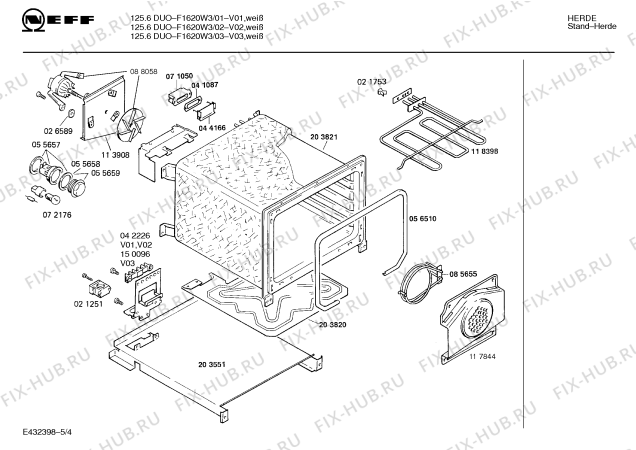 Схема №3 F1620W3 125.6 DUO с изображением Панель для электропечи Bosch 00285951