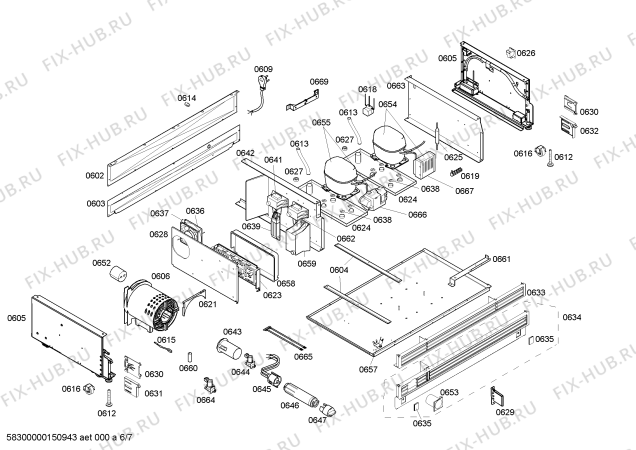 Схема №7 B36ET71SN с изображением Монтажный набор для холодильника Bosch 00700114