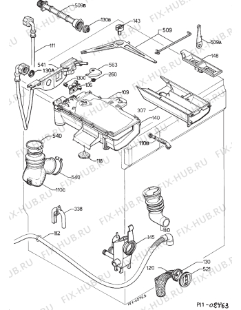 Взрыв-схема стиральной машины Zoppas PS4 - Схема узла Hydraulic System 272