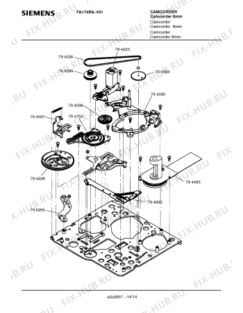 Схема №13 FA174R6 с изображением Инструкция по эксплуатации для плиты (духовки) Siemens 00531044